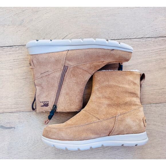 Sorel Explorer Winter Boots Sz 7.5 Women’s Waterproof Suede Tan Boot Camel NWOT - Picture 3 of 10